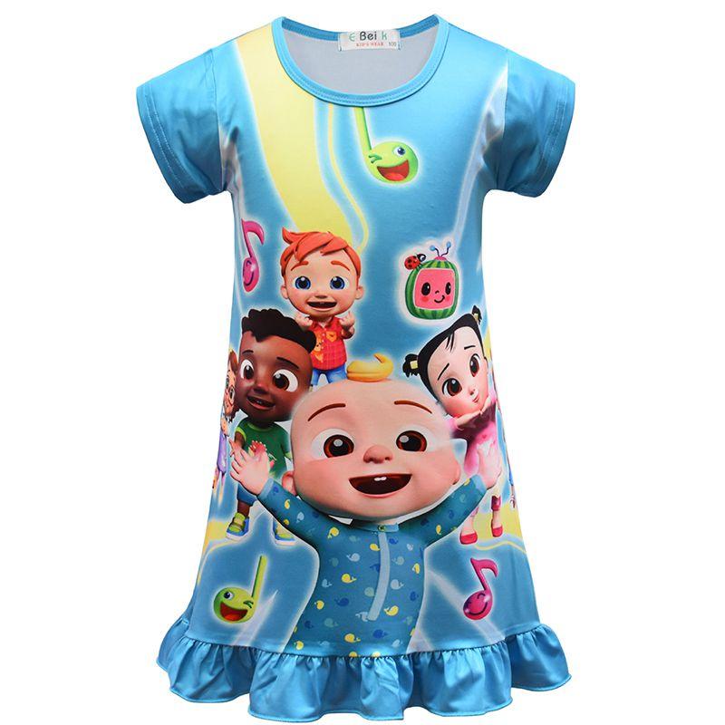 Adorable Cocomelon Girls Nightdress With Short Sleeves And Soft Breathable Material 120 синий
Adorable Cocomelon Girls Nightdress With Short Sleeves And Soft Breathable Material 120 синий