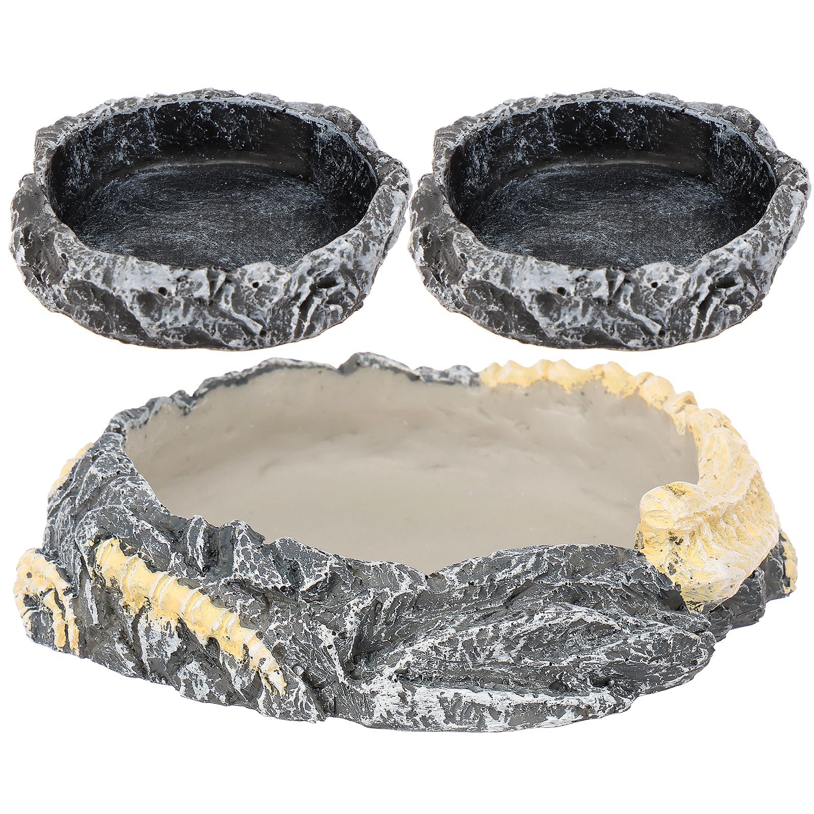3Pcs Reptile Water Dishes and Food Feeding Bowls Synthetic Resin Anti Rollover Design Stable Base for Various Pet Boxes
3Pcs Reptile Water Dishes and Food Feeding Bowls Synthetic Resin Anti Rollover Design Stable Base for Various Pet Boxes