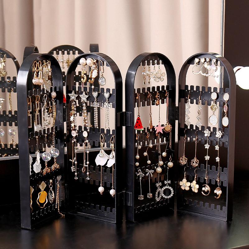 Folding Earrings Studs Display Rack Necklace Jewelry Shelf Stand Holder Panels Screen Organizer Storage Box 2PCS білий
Folding Earrings Studs Display Rack Necklace Jewelry Shelf Stand Holder Panels Screen Organizer Storage Box 2PCS білий