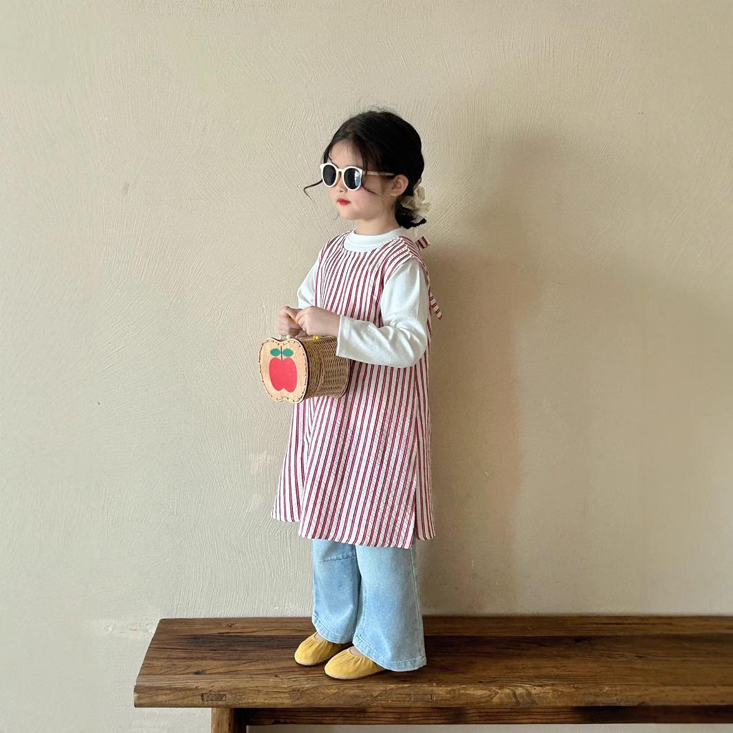Kids Korean-Style Striped Vest Dress - 2025 Spring/Autumn Trendy Sleeveless Dress with Long Sleeve Underlayer 110 cm
Kids Korean-Style Striped Vest Dress - 2025 Spring/Autumn Trendy Sleeveless Dress with Long Sleeve Underlayer 110 cm