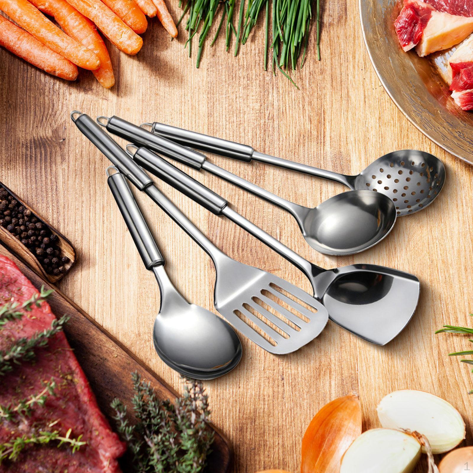 5 Pieces Kitchen Cooking Utensils Set ,Gadgets Tools, Accessories Heat Resistant Cookware Excluding gift box
5 Pieces Kitchen Cooking Utensils Set ,Gadgets Tools, Accessories Heat Resistant Cookware Excluding gift box