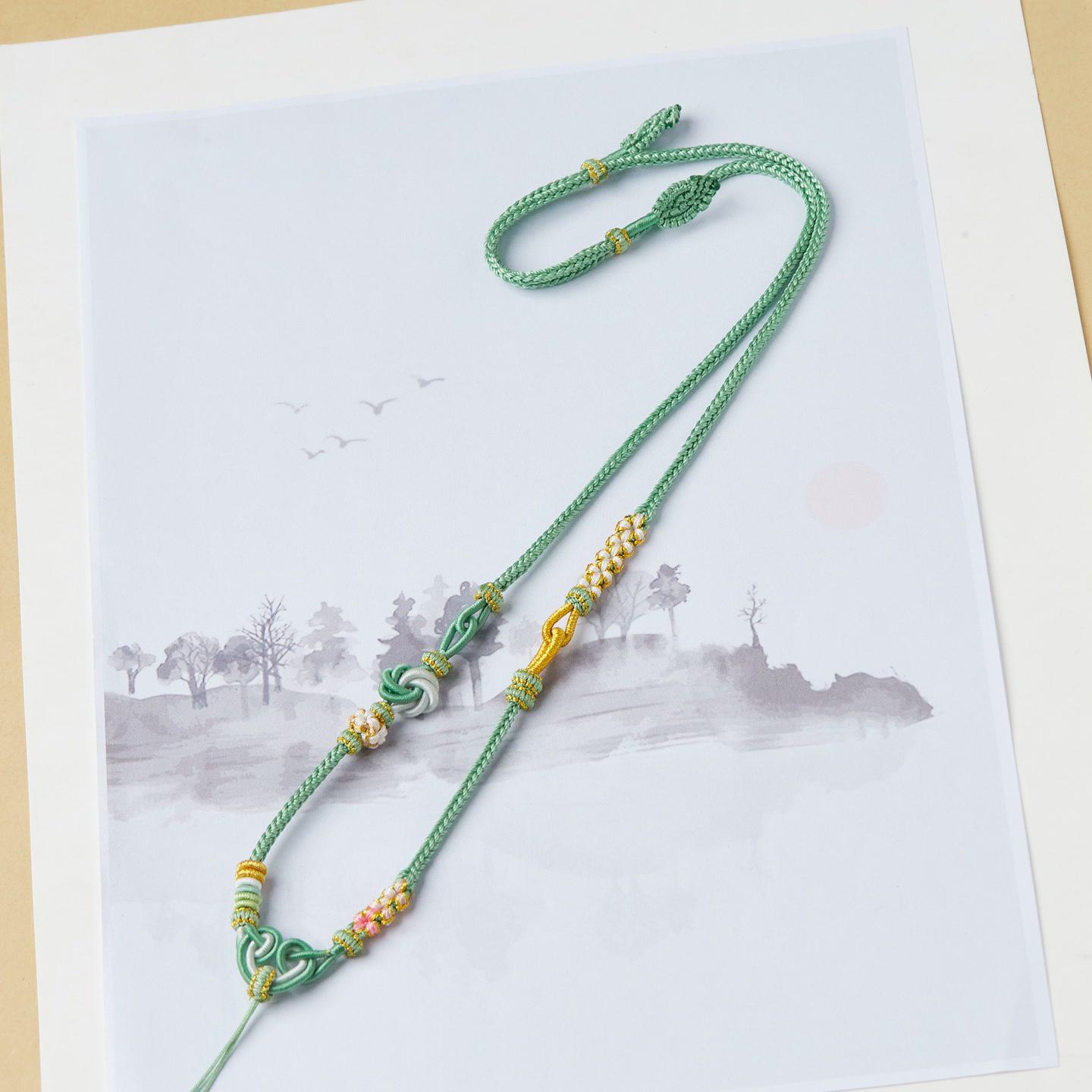 DIY Woven Wukong Knot Necklace with Eight Treasures Compass, Jade Pendant & Mandala Knot No Specific Size
DIY Woven Wukong Knot Necklace with Eight Treasures Compass, Jade Pendant & Mandala Knot No Specific Size