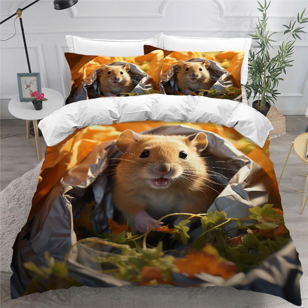 Hamster Duvet Cover Sets For Kids Queen Size Lightweight Down Quilt Covers Room Decor 2 Pillowcases 1 Duvet Cover No Comforter EU Single(135x200cm)
Hamster Duvet Cover Sets For Kids Queen Size Lightweight Down Quilt Covers Room Decor 2 Pillowcases 1 Duvet Cover No Comforter EU Single(135x200cm)