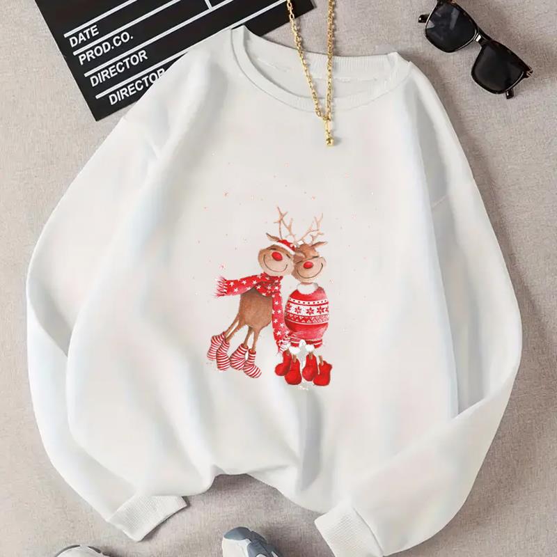 (Asian Size) Women Print Holiday Deer Cartoon Lovely Sweet Merry Christmas New Year Print Fashion Casual Pullovers Clothes Graphic Sweatshirts
(Asian Size) Women Print Holiday Deer Cartoon Lovely Sweet Merry Christmas New Year Print Fashion Casual Pullovers Clothes Graphic Sweatshirts