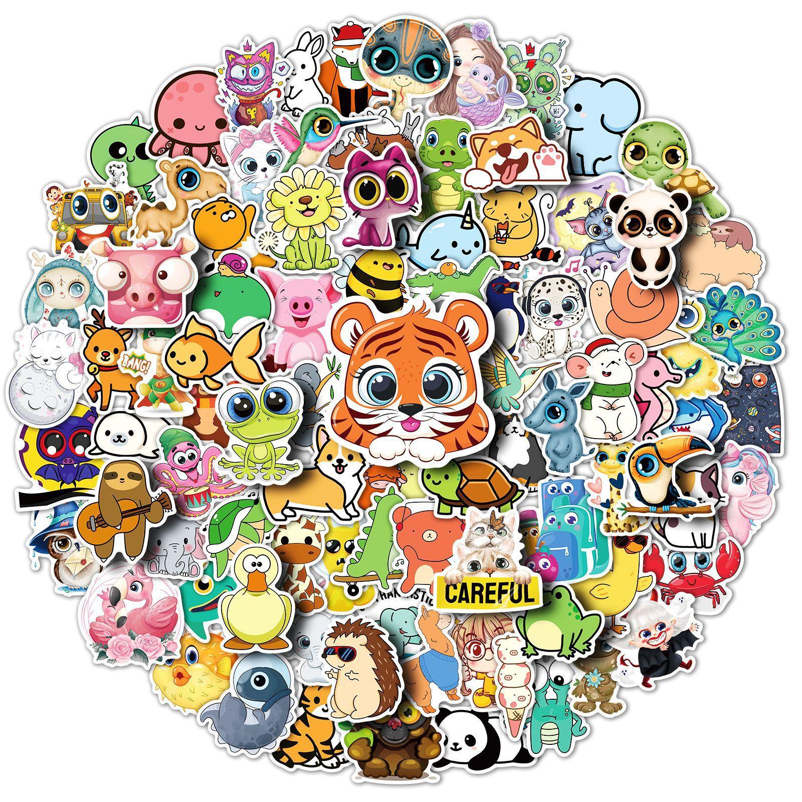 100 Cute Little Animal Stickers, Puzzle Cartoon Animal Collection Graffiti Suitcase Waterproof Stickers, Children
100 Cute Little Animal Stickers, Puzzle Cartoon Animal Collection Graffiti Suitcase Waterproof Stickers, Children
