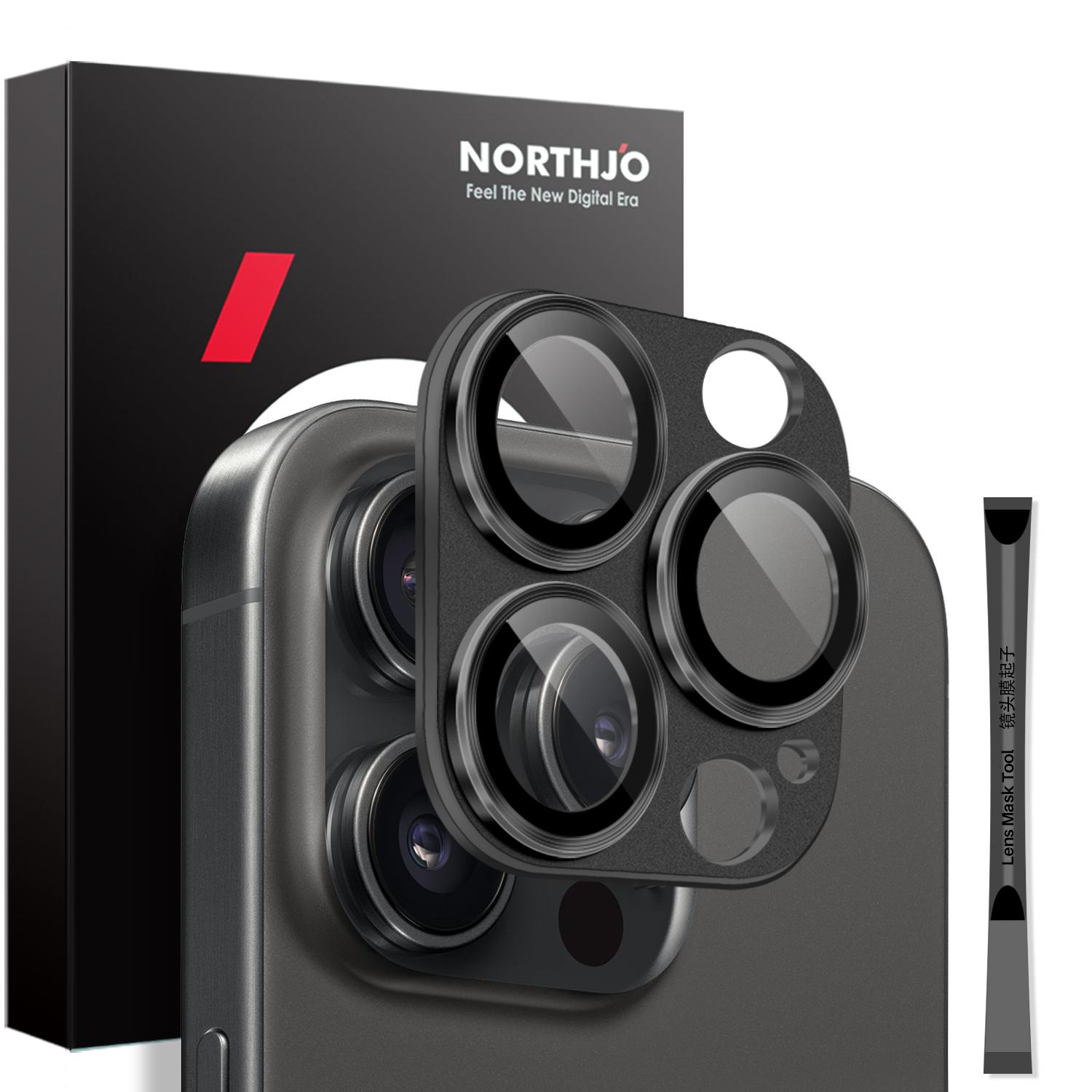 NORTHJO Для iPhone 16 Pro/16 Pro Max Захисник об єктива камери Інтегрована матова металева+Загартоване скло Плівка для об єктива Black
NORTHJO Для iPhone 16 Pro/16 Pro Max Захисник об єктива камери Інтегрована матова металева+Загартоване скло Плівка для об єктива Black