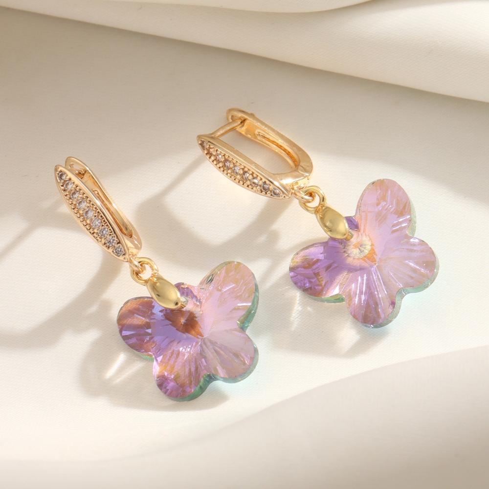 Shimmering Artificial Crystall Butterfly Dangle Earrings for Women Zirconia Earring Jewelry Wedding Party Accessories фиолетовый
Shimmering Artificial Crystall Butterfly Dangle Earrings for Women Zirconia Earring Jewelry Wedding Party Accessories фиолетовый