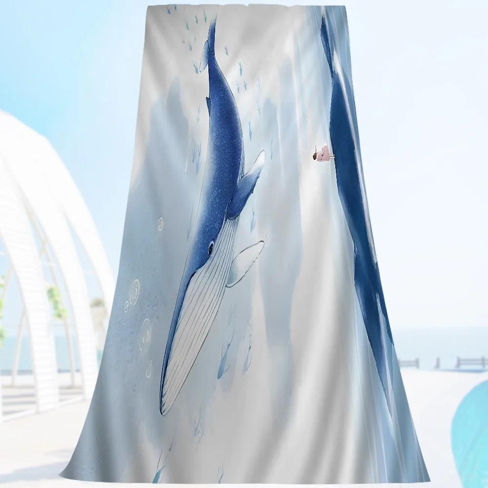 Blue Watercolor Marine Animals Beach Towel Cartoon Cute Large Bath Pool Beach Towel Microfiber Absorbent For Swimming Travel W40*H60(CM)
Blue Watercolor Marine Animals Beach Towel Cartoon Cute Large Bath Pool Beach Towel Microfiber Absorbent For Swimming Travel W40*H60(CM)