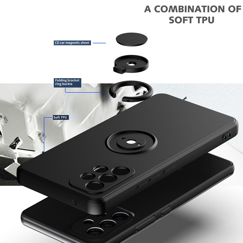 Shockproof TPU Case for Samsung Galaxy A73 5G Protective Case with Ring Kickstand Anti-drop Rubberized Phone Cover Black
Shockproof TPU Case for Samsung Galaxy A73 5G Protective Case with Ring Kickstand Anti-drop Rubberized Phone Cover Black