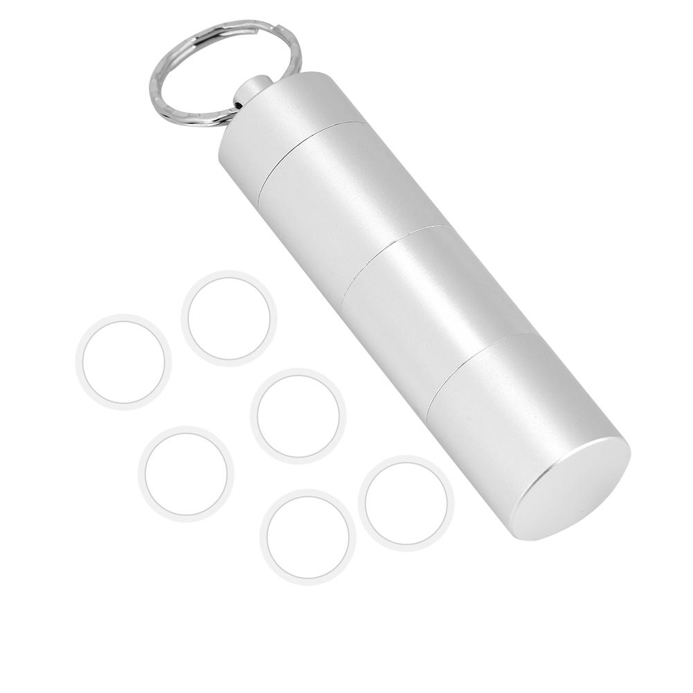Waterproof Aluminum Alloy Pill Bottle Medicine Container Holder for Outdoor Survival(Silver)
Waterproof Aluminum Alloy Pill Bottle Medicine Container Holder for Outdoor Survival(Silver)