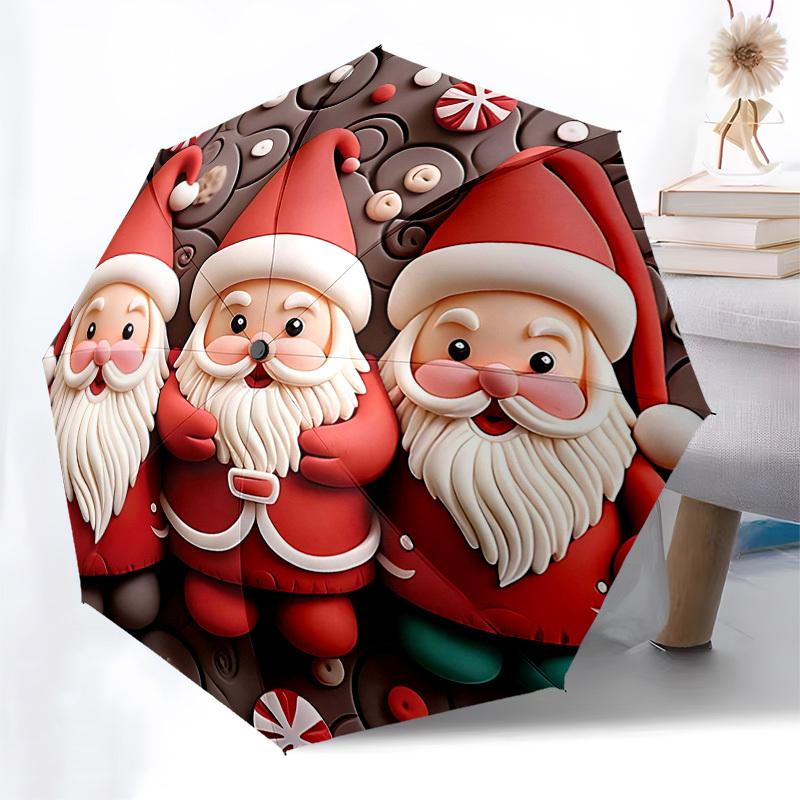 1pc Christmas Santa Claus Design Automatic Opening/Closing Umbrella with 3-Fold Portable Design, 8-Bone Iron Frame Outdoor Umbrella, Perfect Gift for
1pc Christmas Santa Claus Design Automatic Opening/Closing Umbrella with 3-Fold Portable Design, 8-Bone Iron Frame Outdoor Umbrella, Perfect Gift for