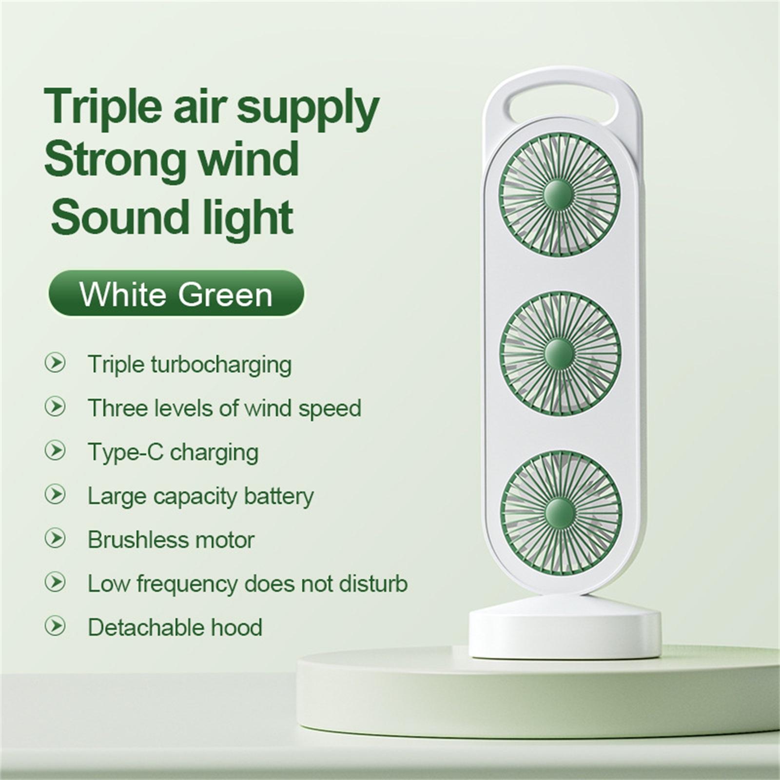 Portable USB Desk Fan with Three Fan Heads Rechargeable Battery Operated Quiet Cooling for Office Outdoor Use with Handle and Adjustable Stand One Size зелёный
Portable USB Desk Fan with Three Fan Heads Rechargeable Battery Operated Quiet Cooling for Office Outdoor Use with Handle and Adjustable Stand One Size зелёный