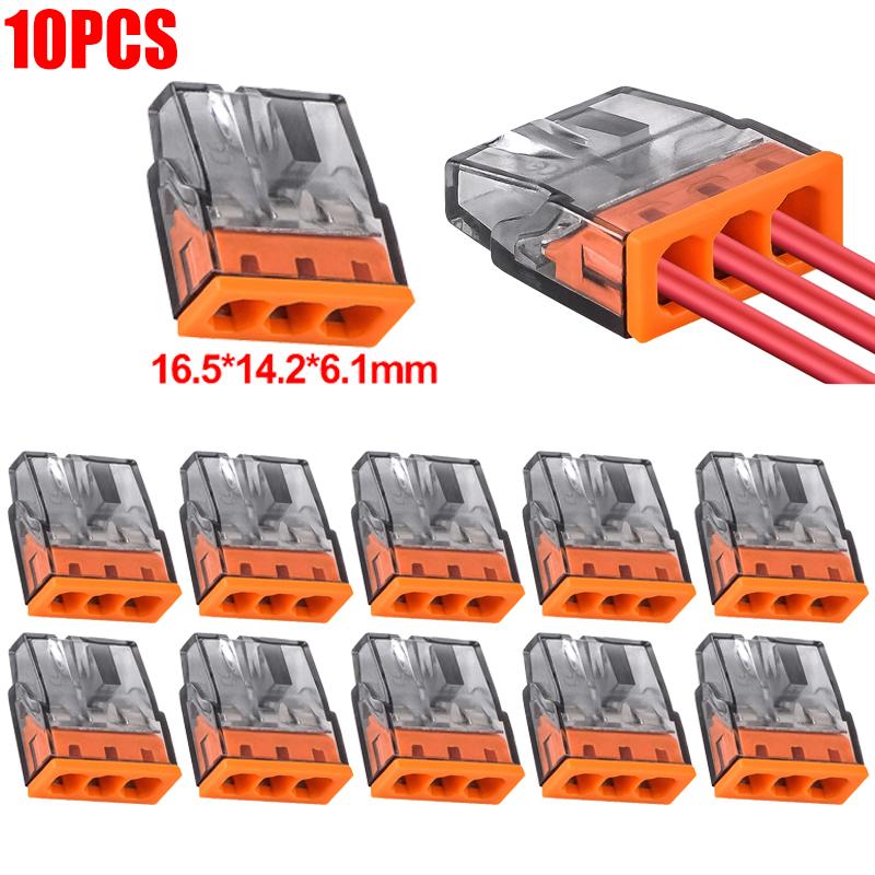 10-100PCS Direct Plug Type Electrical Wire Quick Connectors Splice Lever 3 PinsWiring Terminals Block for Cable Connection
10-100PCS Direct Plug Type Electrical Wire Quick Connectors Splice Lever 3 PinsWiring Terminals Block for Cable Connection