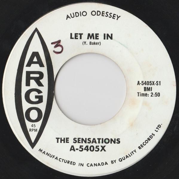 7inch Record SENSATIONS Let Me In A5405XS Argo 1961 Canada SoulFunk Used
7inch Record SENSATIONS Let Me In A5405XS Argo 1961 Canada SoulFunk Used