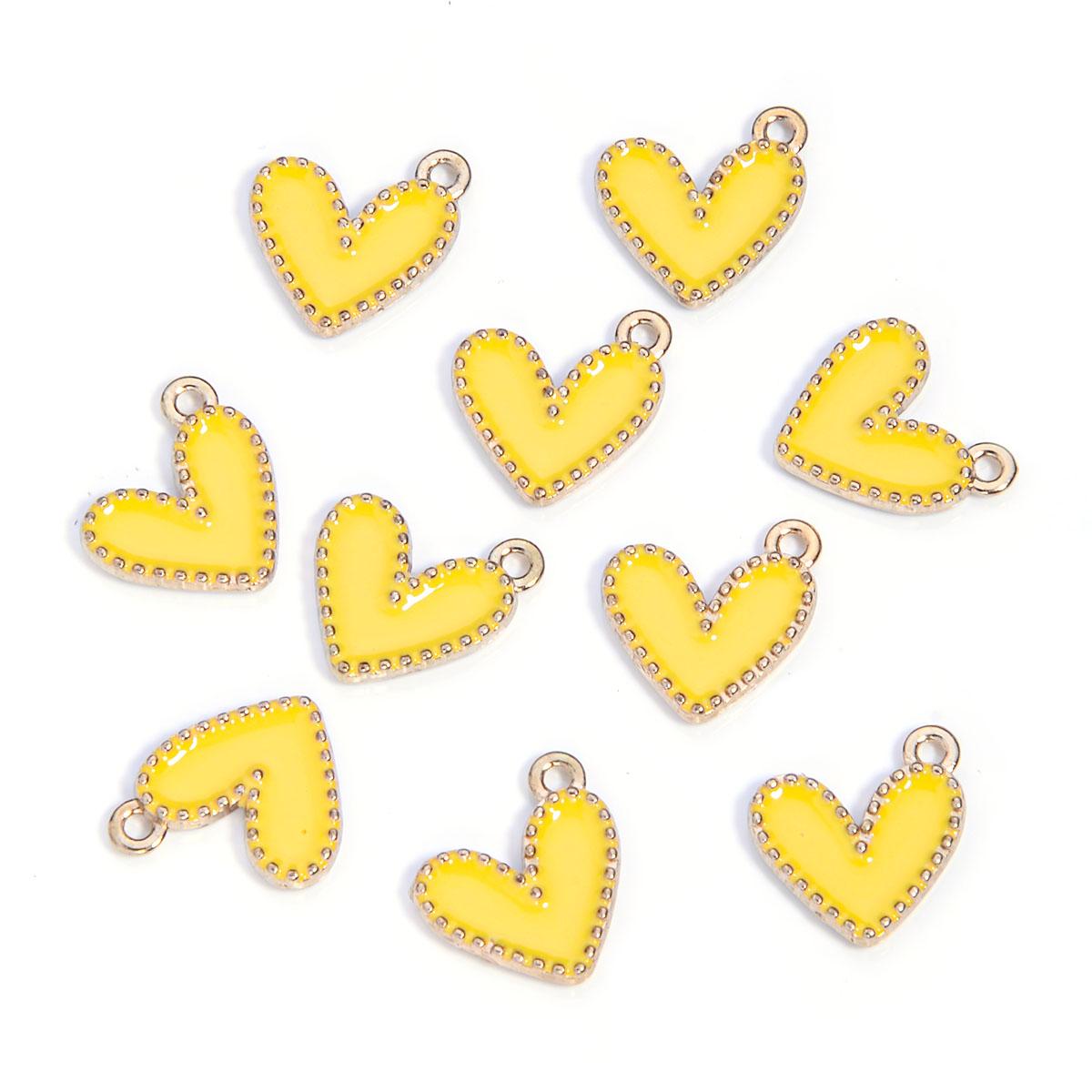 10pcs 11x13mm Small Colorful Alloy Heart Charms Cute Love Enamel Pendants For DIY Bracelet Necklaces Jewelry Making Accessories жовтий
10pcs 11x13mm Small Colorful Alloy Heart Charms Cute Love Enamel Pendants For DIY Bracelet Necklaces Jewelry Making Accessories жовтий