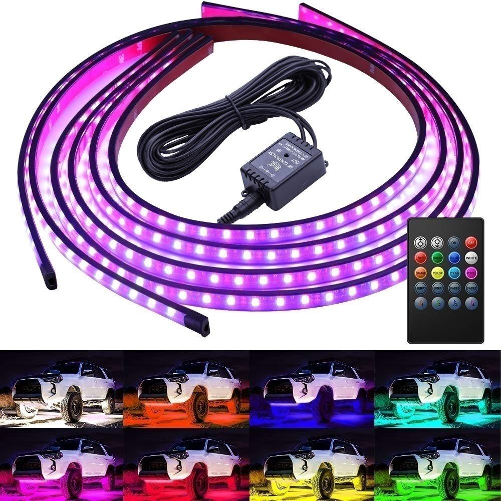 RGB LED Chassis Lights: Off-Road & Pickup Truck Atmosphere Lighting with App Control Remote Control Version
RGB LED Chassis Lights: Off-Road & Pickup Truck Atmosphere Lighting with App Control Remote Control Version