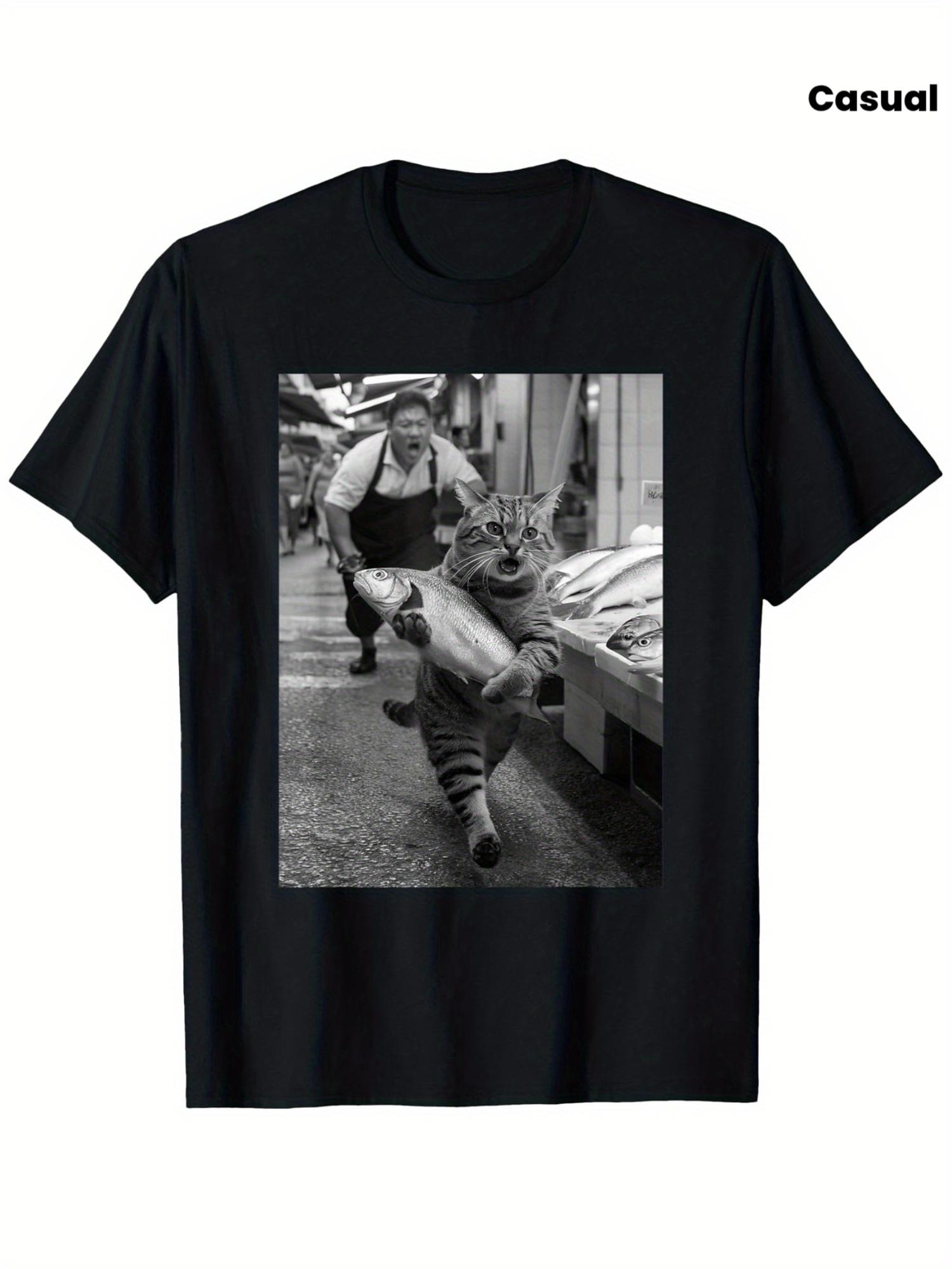 A Men S T-Shirt Featuring a Humorous Design of a Cat Stealing Fish, Perfect for Casual Outdoor Wear 5XL різнокольоровий
A Men S T-Shirt Featuring a Humorous Design of a Cat Stealing Fish, Perfect for Casual Outdoor Wear 5XL різнокольоровий
