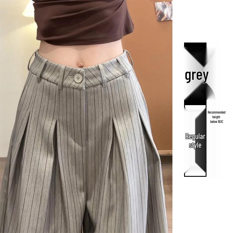 2026 Korean Design High Waist Striped Wide-Leg Pants for Women - Slimming Drape Western Style, Perfect for Spring & Autumn. S
2026 Korean Design High Waist Striped Wide-Leg Pants for Women - Slimming Drape Western Style, Perfect for Spring & Autumn. S