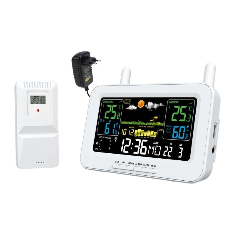 Автоматическая калибровка времени Беспроводной термограф гигрометр Часы Цветной экран Предупреждение о температуре Для детской комнаты белый
Автоматическая калибровка времени Беспроводной термограф гигрометр Часы Цветной экран Предупреждение о температуре Для детской комнаты белый