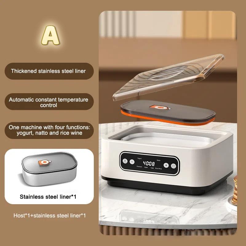 Многофункциональная электрическая машина для ферментации йогурта, домашнее мороженое, йогуртовый пудинг, завтрак, машина для домашнего йогурта No Cups
Многофункциональная электрическая машина для ферментации йогурта, домашнее мороженое, йогуртовый пудинг, завтрак, машина для домашнего йогурта No Cups