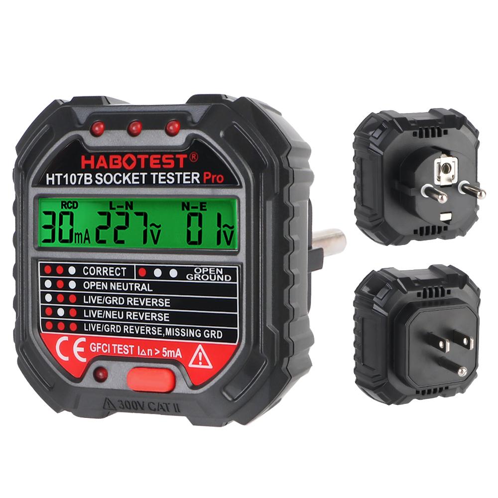 Ground Zero Line Plug Polarity Phase Check US EU Plug RCD GFCI Test AC Socket Tester Socket Detector 90-250V Voltage Test
Ground Zero Line Plug Polarity Phase Check US EU Plug RCD GFCI Test AC Socket Tester Socket Detector 90-250V Voltage Test
