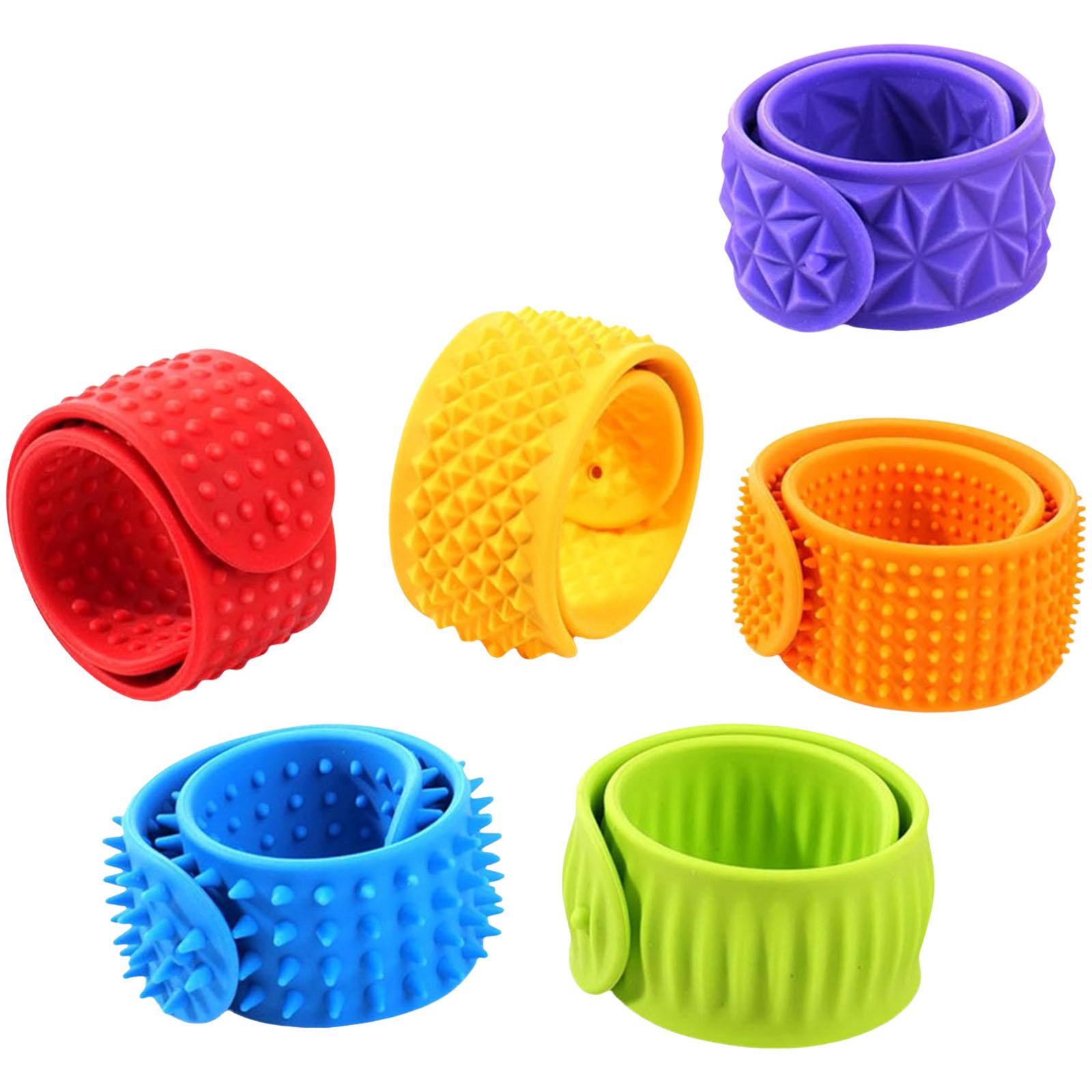 Toys Sensory For Kids Textured Silicone Slap Bracelets 6 Pack Stress For Anxiety Wearable Sensory Toys For Adults Skateboard
Toys Sensory For Kids Textured Silicone Slap Bracelets 6 Pack Stress For Anxiety Wearable Sensory Toys For Adults Skateboard