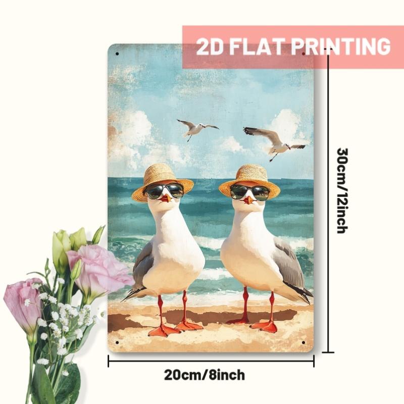Vintage Seagull Couple Metal Sign Funny Beach Wall Decor D Printed Iron Plaque xcm 20x30cm(7.8x11.8inch)
Vintage Seagull Couple Metal Sign Funny Beach Wall Decor D Printed Iron Plaque xcm 20x30cm(7.8x11.8inch)