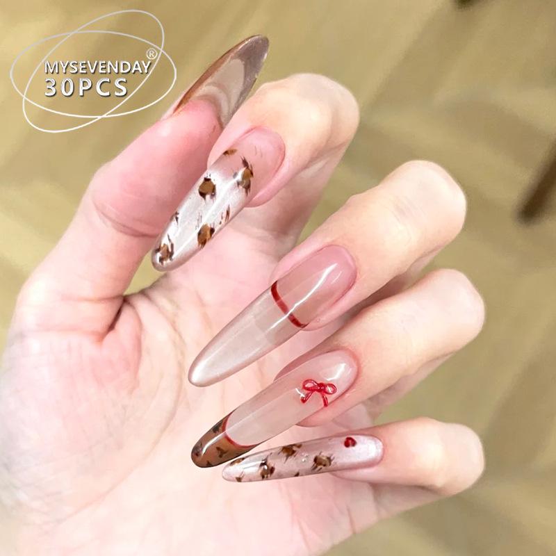 Douyin Trendy Removable Wearable Nails: French Leopard Bowknot Design Prefabricated Nails #30 Pieces/Board
Douyin Trendy Removable Wearable Nails: French Leopard Bowknot Design Prefabricated Nails #30 Pieces/Board