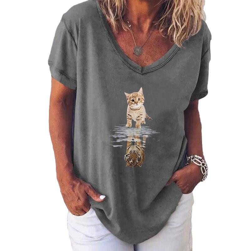 Fashion Spring Kitten Print Blouses Short Sleeved V-Neck T Shirts Casual 8XL синій
Fashion Spring Kitten Print Blouses Short Sleeved V-Neck T Shirts Casual 8XL синій