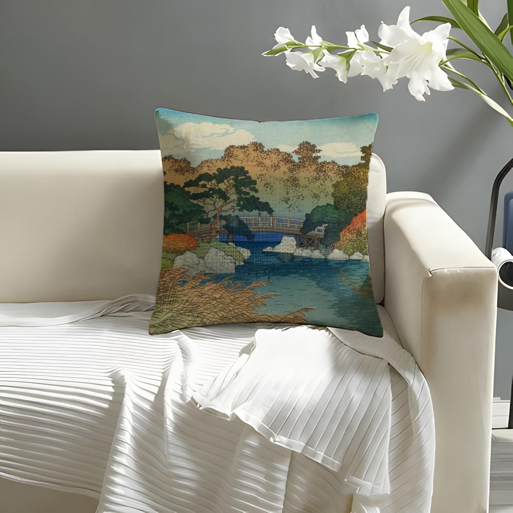 Landscape Kawase Hasui Pillow Case Natural Linen Organic Fabric DoubleSided Printing Sofa Home Decor Cushion Cover 30X30cm
Landscape Kawase Hasui Pillow Case Natural Linen Organic Fabric DoubleSided Printing Sofa Home Decor Cushion Cover 30X30cm