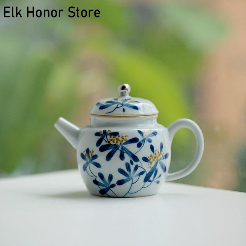 European Boutique Pure Hand-painted Osmanthus Ceramic Teapot Creative Tracing Platinum Sketch Pot Tea Making Single Pot Kung Fu Tea Sets
European Boutique Pure Hand-painted Osmanthus Ceramic Teapot Creative Tracing Platinum Sketch Pot Tea Making Single Pot Kung Fu Tea Sets