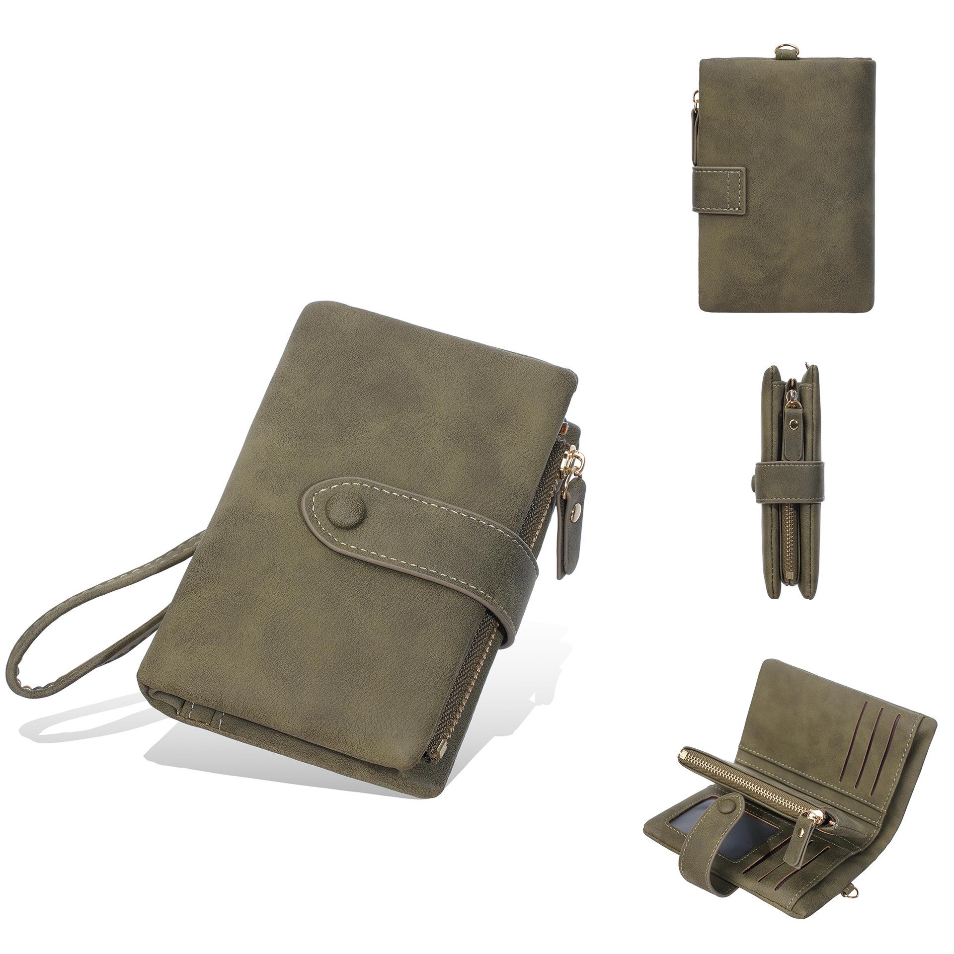 Women s Frosted Texture Wallet: Multi-slot, Snap Button, Zippered Coin Purse
Women s Frosted Texture Wallet: Multi-slot, Snap Button, Zippered Coin Purse