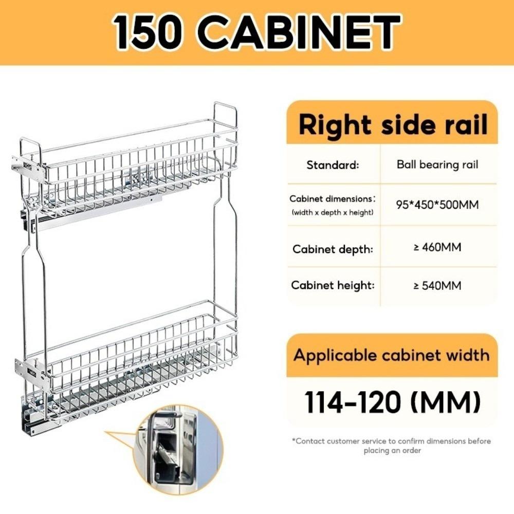 2 Layer Condiments Pull Out Basket 304 Stainless Steel Durable Kitchen Organizer Pull Out Design Spice Rack Condiment Storage
2 Layer Condiments Pull Out Basket 304 Stainless Steel Durable Kitchen Organizer Pull Out Design Spice Rack Condiment Storage