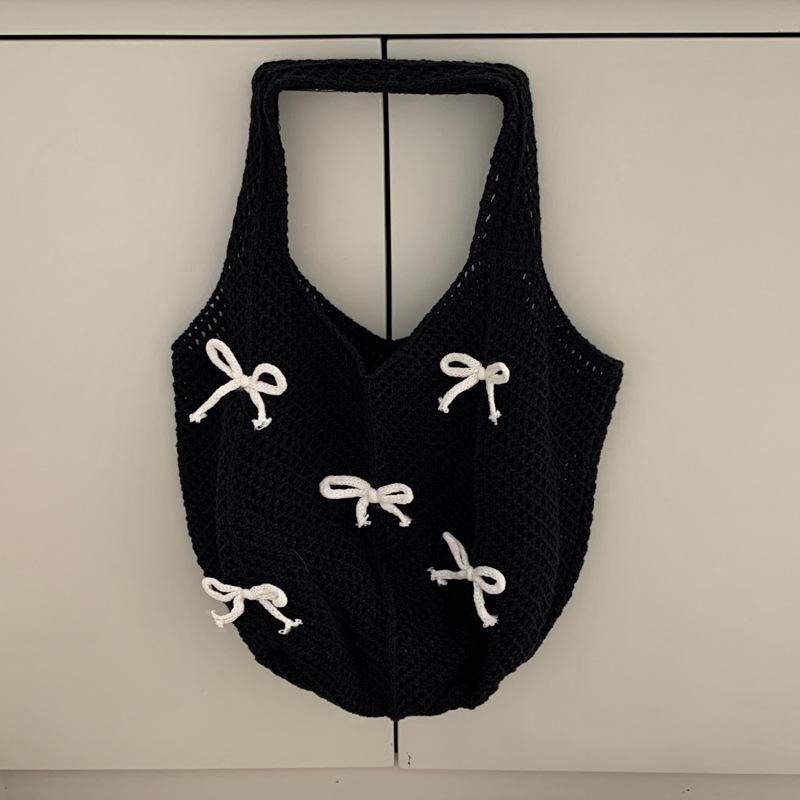 Vintage Design Women s Knitted Shoulder Bag Sweet Bow Ladies Travel Tote Handbags Large Capacity Portable Ladies Shopping Bags
Vintage Design Women s Knitted Shoulder Bag Sweet Bow Ladies Travel Tote Handbags Large Capacity Portable Ladies Shopping Bags