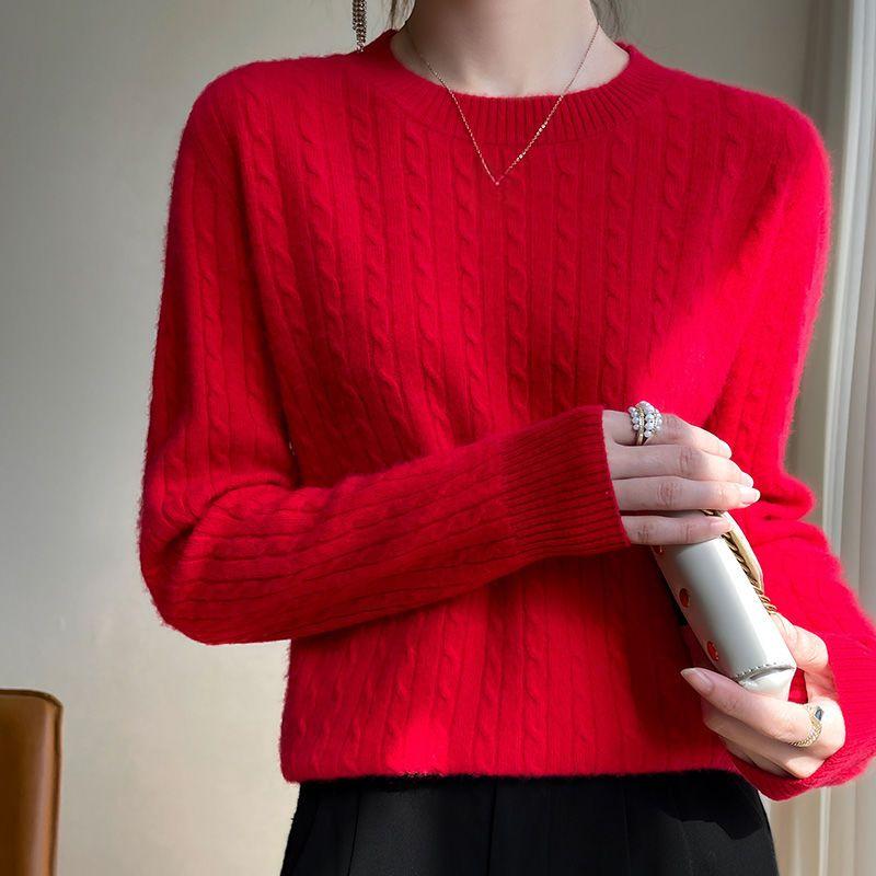 Осенне-зимний женский свитер свободного кроя в корейском стиле, большого размера, рубчатый топ с длинными рукавами и круглым вырезом, верхняя одежда или нижнее белье, вязаная рубашка 3XL красный
Осенне-зимний женский свитер свободного кроя в корейском стиле, большого размера, рубчатый топ с длинными рукавами и круглым вырезом, верхняя одежда или нижнее белье, вязаная рубашка 3XL красный