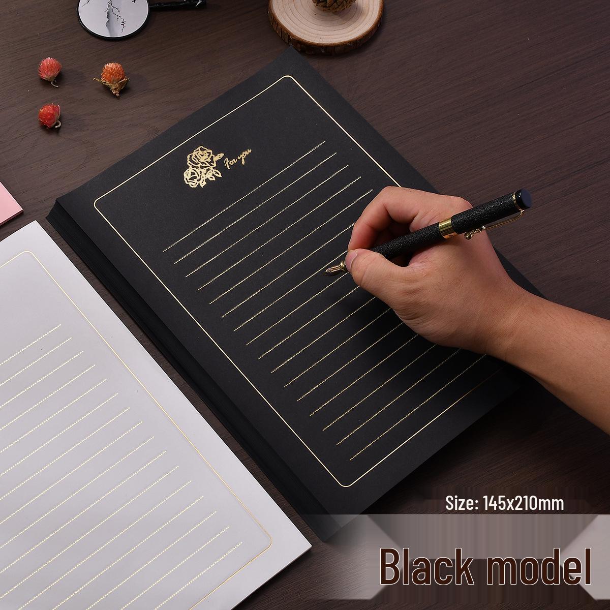 Элегантный набор бланков с золотой розой: Романтическая бумага с горячим тиснением для отправки любовных писем или поздравлений с днем рождения
Элегантный набор бланков с золотой розой: Романтическая бумага с горячим тиснением для отправки любовных писем или поздравлений с днем рождения