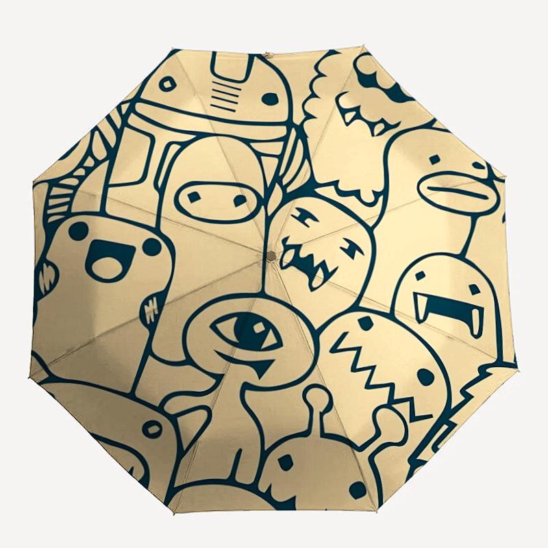 1pc Monsters Doodle Adventure Auto Open/close, 8-Rib Iron Frame, Compact Folding Cute Umbrella All-Season Portable Umbrella for Travel0104046
1pc Monsters Doodle Adventure Auto Open/close, 8-Rib Iron Frame, Compact Folding Cute Umbrella All-Season Portable Umbrella for Travel0104046