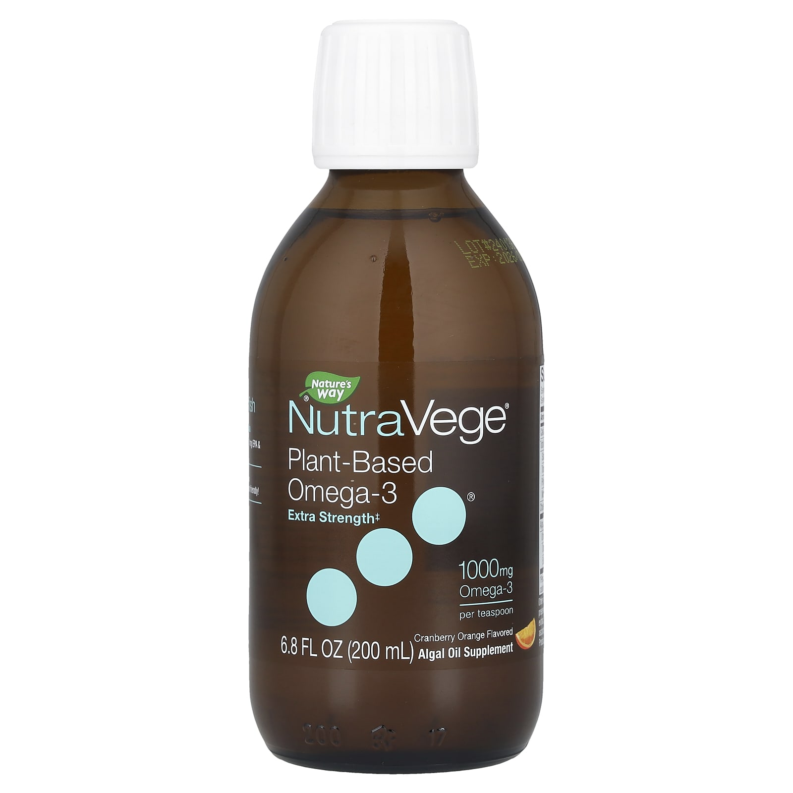 Nature S Way, Nutravege®, Plant-Based Omega-3, Extra Strength, Cranberry Orange, 1,000 Mg, 200 Ml (6.8 Fl Oz)
Nature S Way, Nutravege®, Plant-Based Omega-3, Extra Strength, Cranberry Orange, 1,000 Mg, 200 Ml (6.8 Fl Oz)