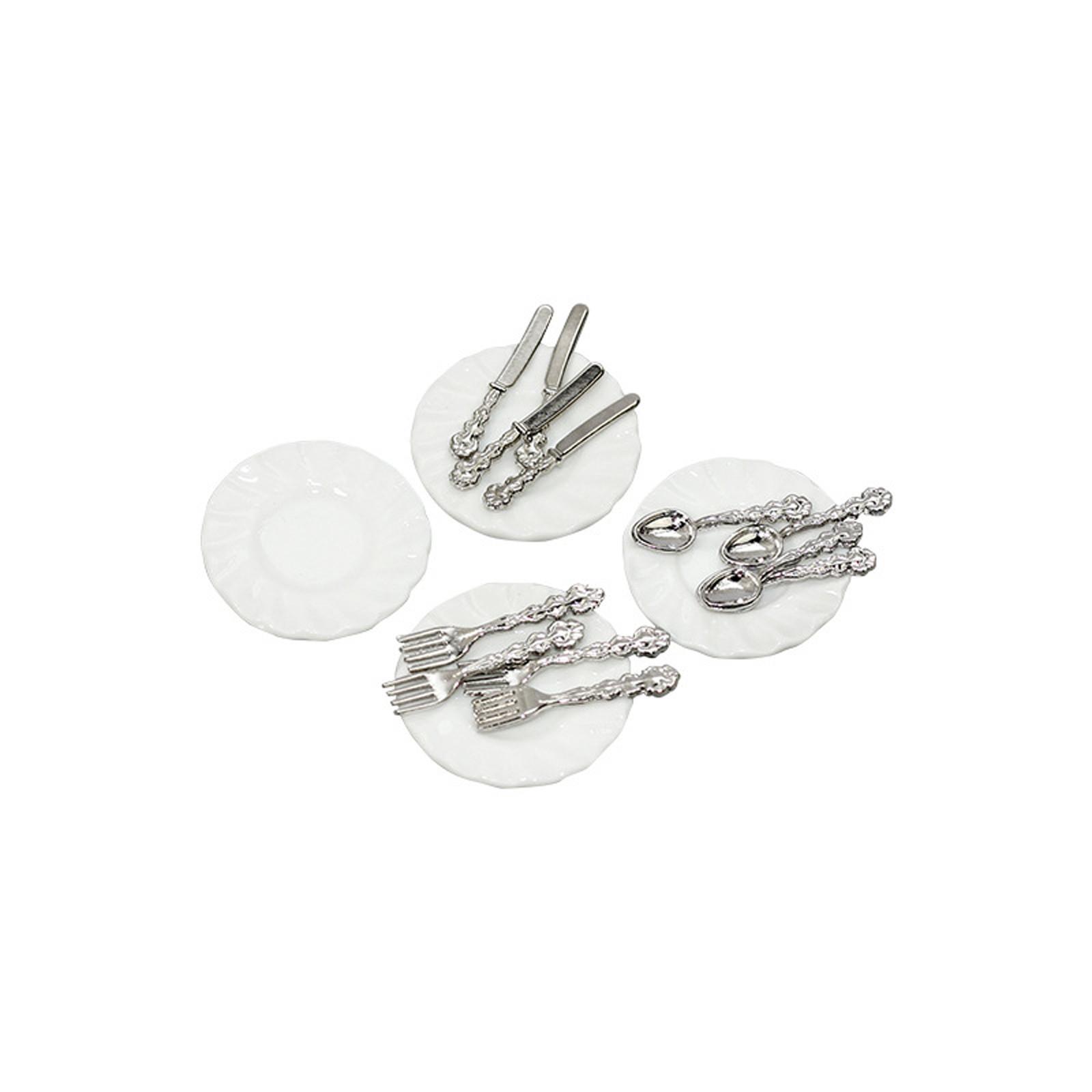 1/12 миниатюрные тарелки из 4 предметов и столовые приборы из 12 предметов, кухонные аксессуары для кукольного домика
1/12 миниатюрные тарелки из 4 предметов и столовые приборы из 12 предметов, кухонные аксессуары для кукольного домика