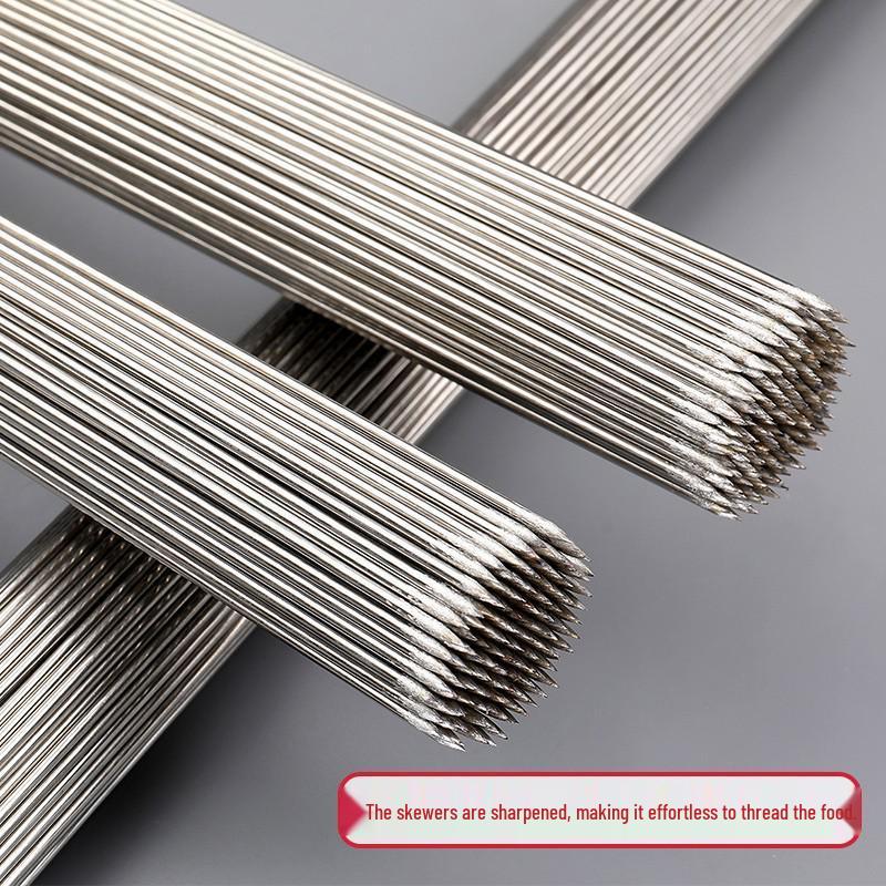 Stainless Steel BBQ Skewers: Round Lamb Kebab Grill Tools & Household BBQ Accessories. 35cm x 1.5mm - 50 pcs
Stainless Steel BBQ Skewers: Round Lamb Kebab Grill Tools & Household BBQ Accessories. 35cm x 1.5mm - 50 pcs