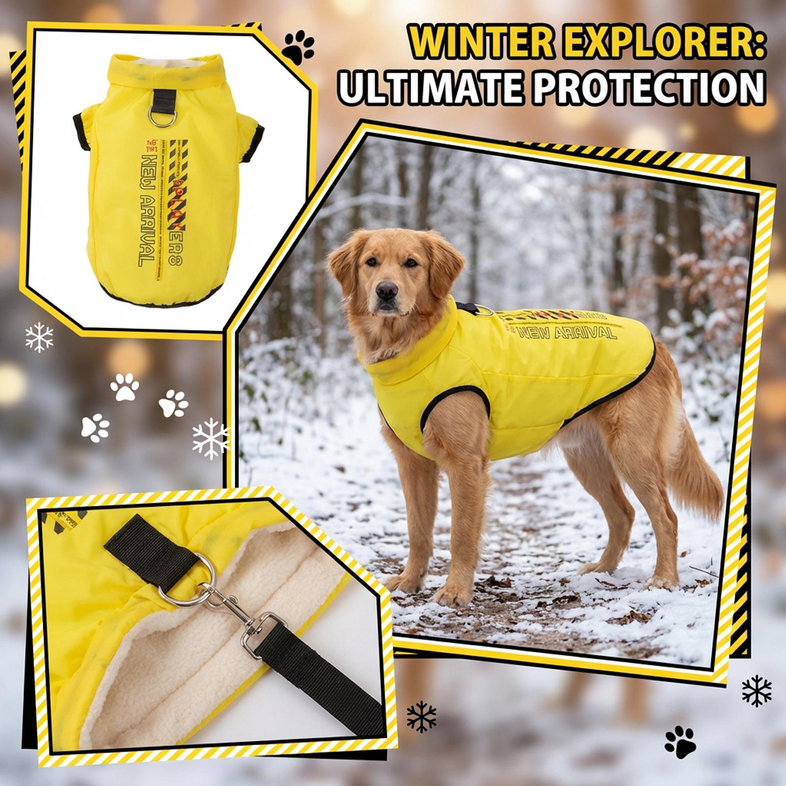 Fleece-lined Dog Winter Warm Windproof Jacket XL One Size
Fleece-lined Dog Winter Warm Windproof Jacket XL One Size