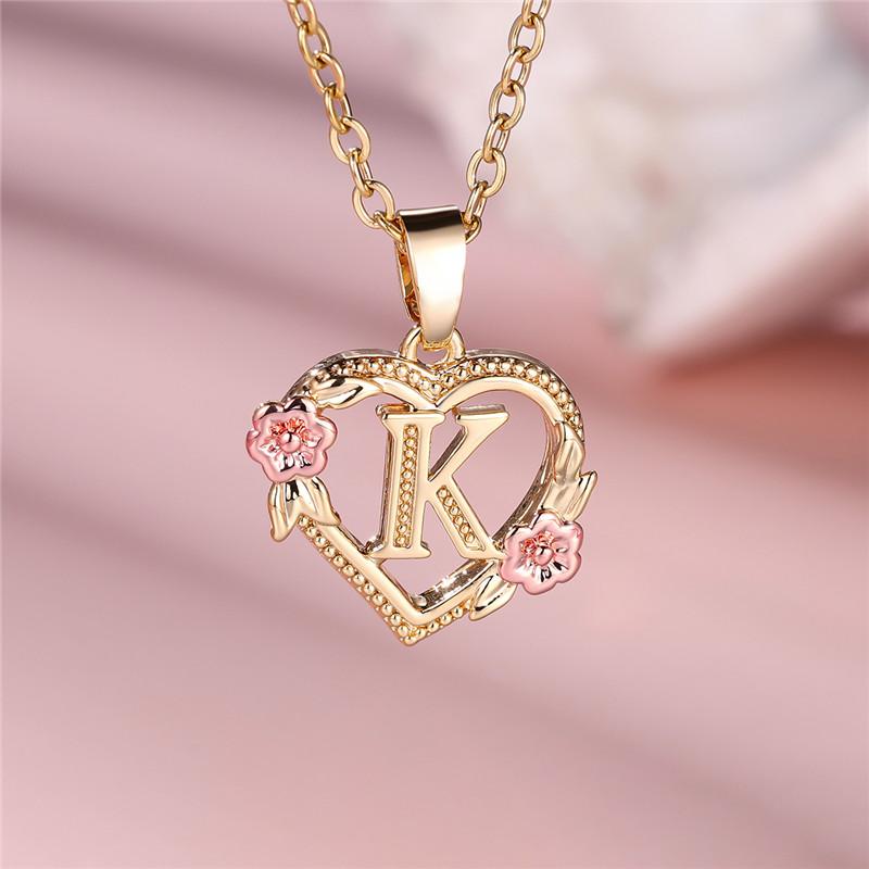 Female A-Z Letter Flower Pendant Necklace Yellow Gold Color Wedding Jewelry Gift For Women
Female A-Z Letter Flower Pendant Necklace Yellow Gold Color Wedding Jewelry Gift For Women