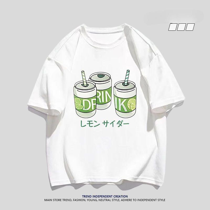 Cotton Ins Simple Summer Short-sleeved T-shirt Couple Summer High Street Casual Loose Half-sleeved Top Unisex and WOMEN M
Cotton Ins Simple Summer Short-sleeved T-shirt Couple Summer High Street Casual Loose Half-sleeved Top Unisex and WOMEN M