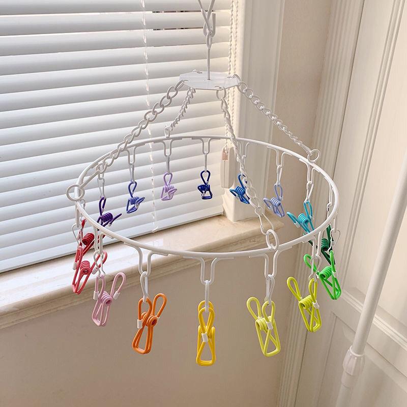 Clips Laundry Rack Dormitory Clamp Circular Clothes Drying Non Drop Multi Function Candy Color 16
Clips Laundry Rack Dormitory Clamp Circular Clothes Drying Non Drop Multi Function Candy Color 16