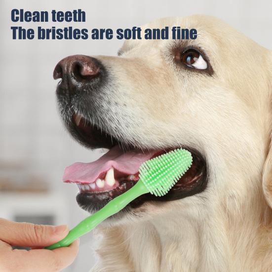 Pet Toothbrush 360-Degree Pet Toothbrush for Small Large Dogs And Cats Bamboo Shape Soft Teeth Cleaning Brush for Dental Care зелений
Pet Toothbrush 360-Degree Pet Toothbrush for Small Large Dogs And Cats Bamboo Shape Soft Teeth Cleaning Brush for Dental Care зелений