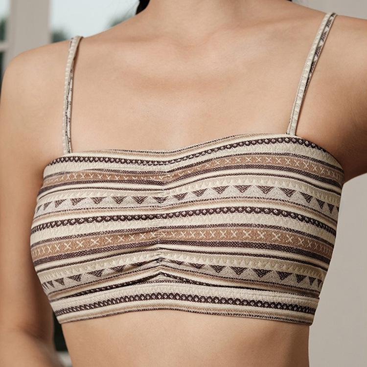 Women s Retro Print Padded Sports Bra - Spaghetti Strap Yoga Vest Small
Women s Retro Print Padded Sports Bra - Spaghetti Strap Yoga Vest Small