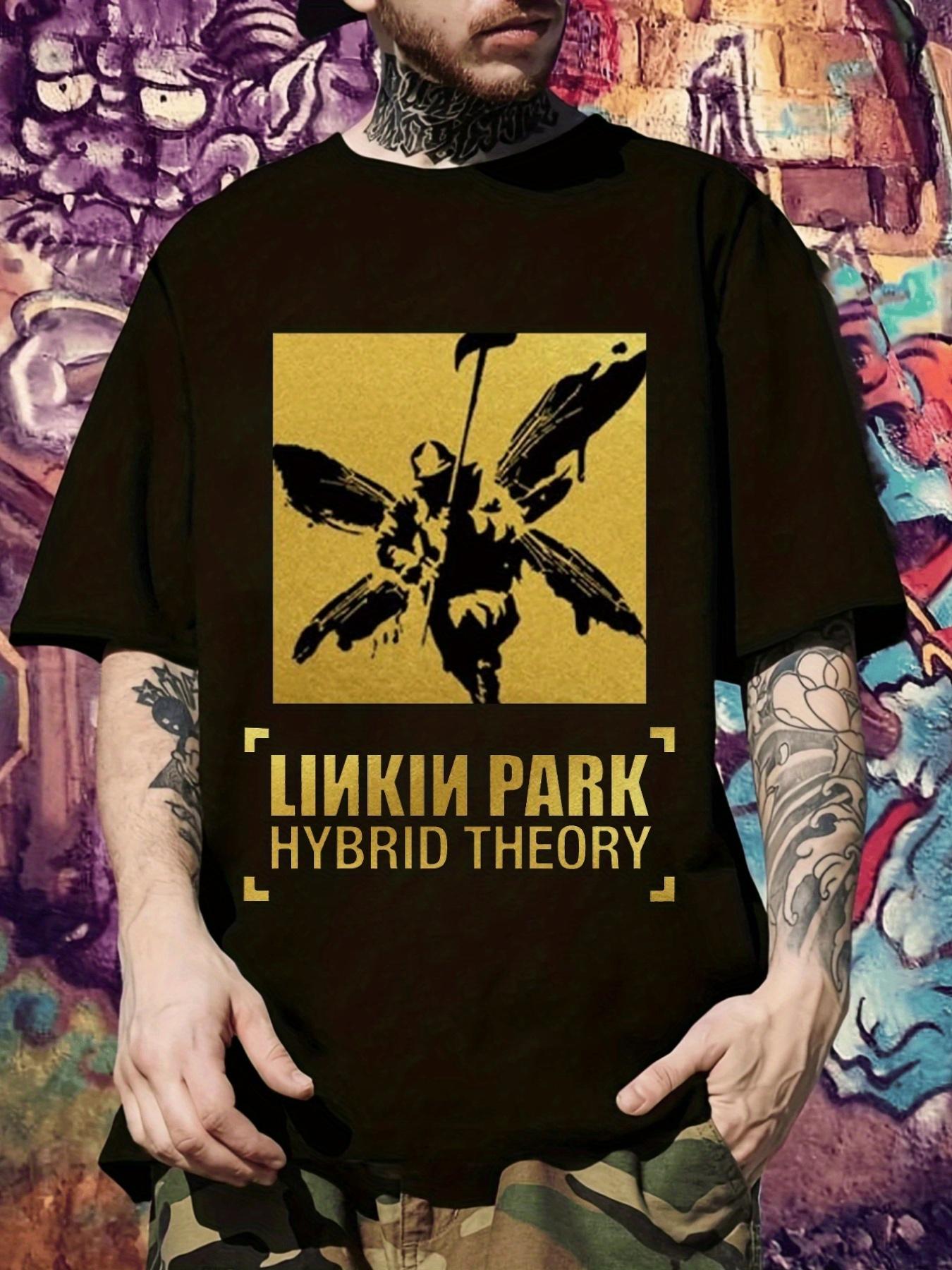 Linkin Park Hybrid Theory Album Graphic Tee - Vintage Band Shirt with Dark Brown & GoldYPD Print - Regular Fit Casual T-shirt for Concerts M
Linkin Park Hybrid Theory Album Graphic Tee - Vintage Band Shirt with Dark Brown & GoldYPD Print - Regular Fit Casual T-shirt for Concerts M