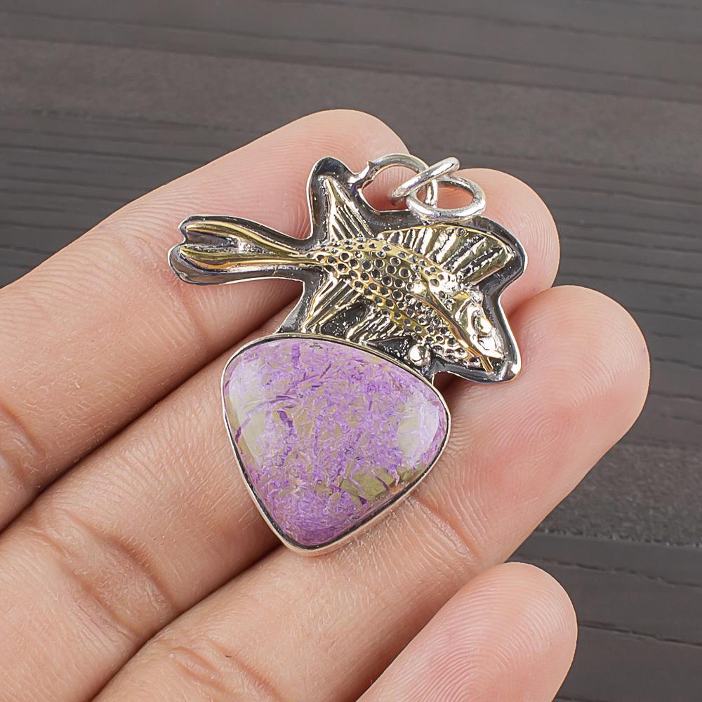 Natural Purpurite Gemstone 925 Sterling Silver Jewelry Designer Pendant 1.48 AJP-2231
Natural Purpurite Gemstone 925 Sterling Silver Jewelry Designer Pendant 1.48 AJP-2231