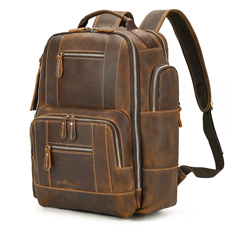 Retro Men s Crazy Horse Leather Backpack - Large Capacity 15 Laptop Bag, Top Layer Cowhide Schoolbag.
Retro Men s Crazy Horse Leather Backpack - Large Capacity 15 Laptop Bag, Top Layer Cowhide Schoolbag.