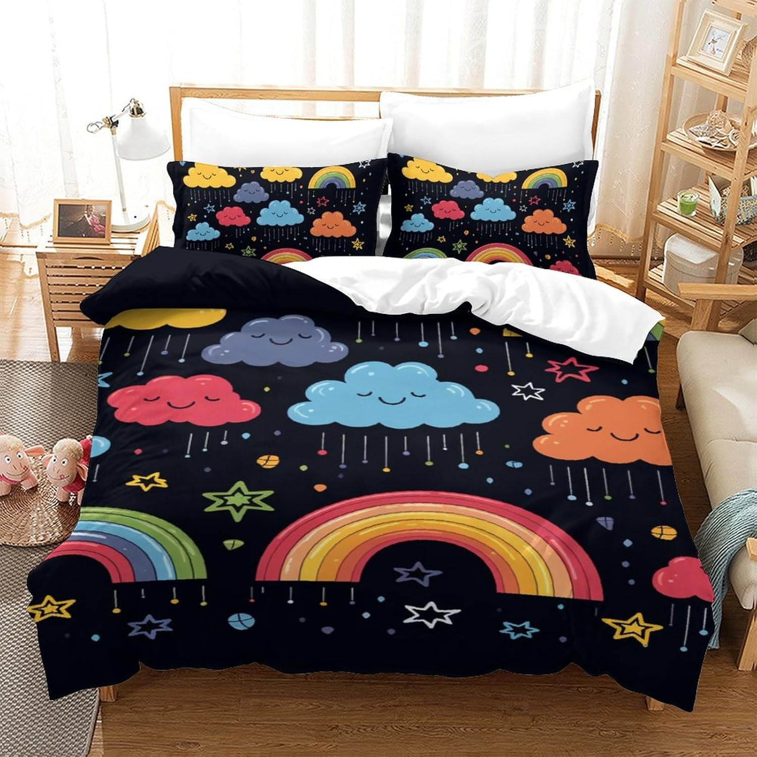 3D Printing Duvet Cover Set Rainbow Decorative Duvet Cover 2pcs With Pillow Cases75*50cm, Bedding Cover for Boys Adult Single 90x200cm 2pcs&Duvet Cover
3D Printing Duvet Cover Set Rainbow Decorative Duvet Cover 2pcs With Pillow Cases75*50cm, Bedding Cover for Boys Adult Single 90x200cm 2pcs&Duvet Cover